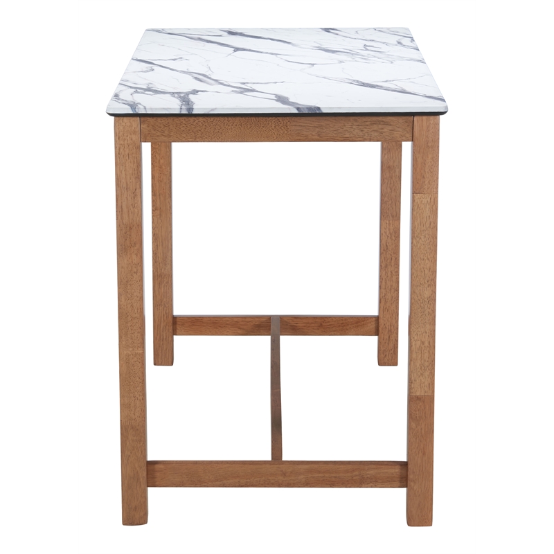 Pemberly Row Modern / Contemporary Wood Counter Table White Finish