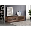 Pemberly Row Contemporary Wood Wide Entertainment Stand Walnut