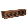 Pemberly Row Contemporary Wood Wide Entertainment Stand Walnut