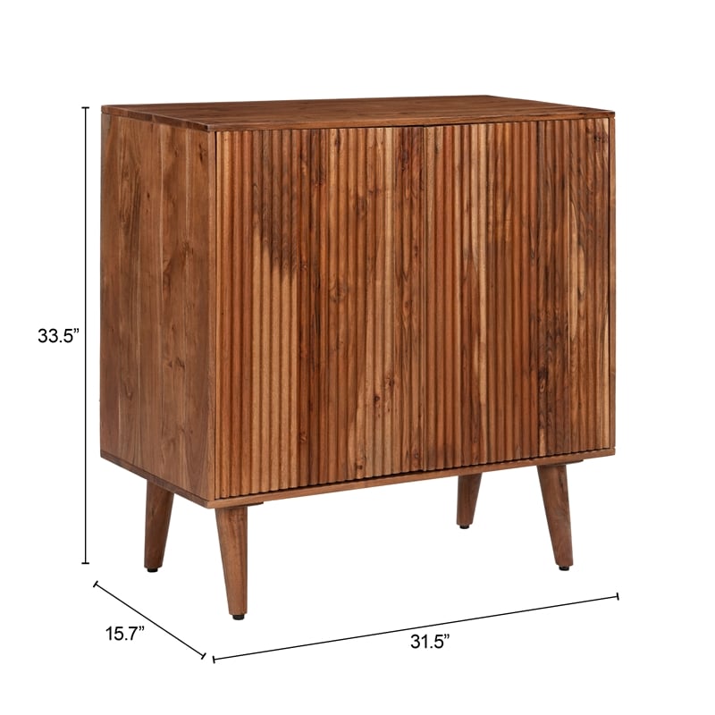 Pemberly Row Modern / Contemporary Wood Wood Cabinet Walnut Finish
