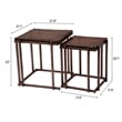 Pemberly Row Contemporary Metal Nesting Tables (2-Piece) Bronze