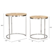 Pemberly Row Contemporary Nesting Table Set (2-Piece) Natural