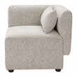 Pemberly Row Contemporary Assembled Wood Corner Chair Dune Greige