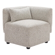 Pemberly Row Contemporary Assembled Wood Corner Chair Dune Greige