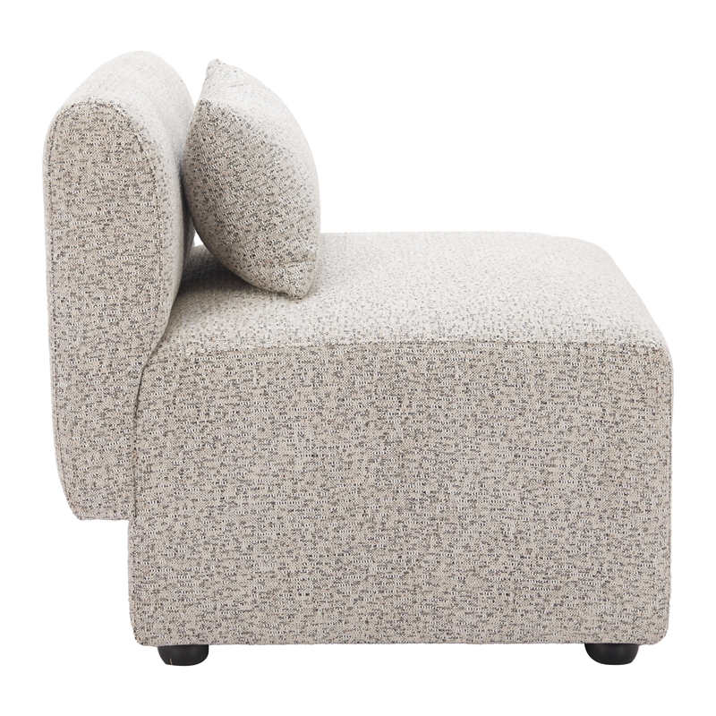 Pemberly Row Contemporary Assembled Wood Middle Chair Dune Greige