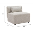 Pemberly Row Contemporary Assembled Wood Middle Chair Dune Greige