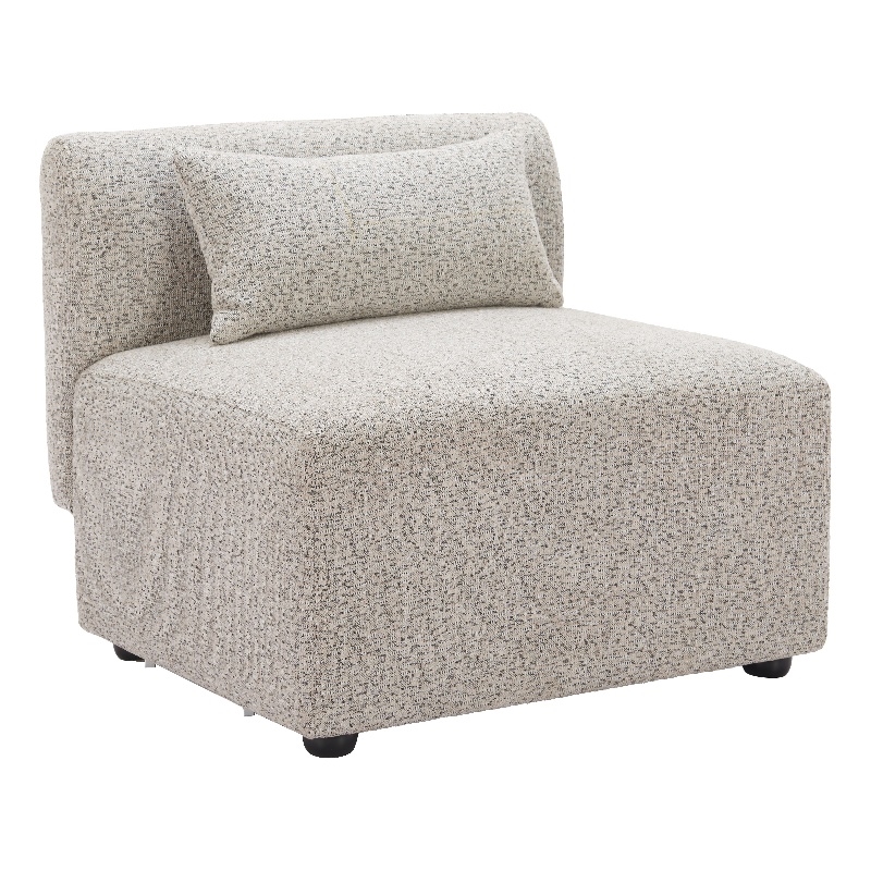 Pemberly Row Contemporary Assembled Wood Middle Chair Dune Greige