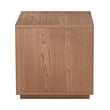 Pemberly Row Contemporary Engineered Wood Slit Nightstand Walnut