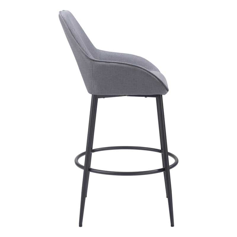 Pemberly Row Modern / Contemporary Engineered Wood Barstool Gray