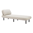 Pemberly Row Modern / Contemporary Aluminum Chaise Beige Outdoor
