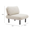 Pemberly Row Modern / Contemporary Aluminum Accent Chair Beige
