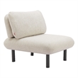 Pemberly Row Modern / Contemporary Aluminum Accent Chair Beige