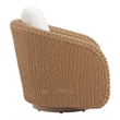 Pemberly Row Modern / Contemporary Aluminum Swivel Chair Ivory
