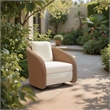 Pemberly Row Modern / Contemporary Aluminum Swivel Chair Ivory