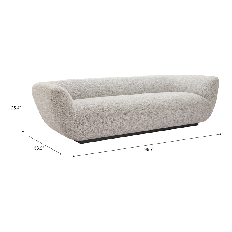 Pemberly Row Modern / Contemporary Wood Sofa Pewter Gray Finish