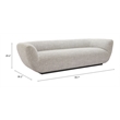 Pemberly Row Modern / Contemporary Wood Sofa Pewter Gray Finish