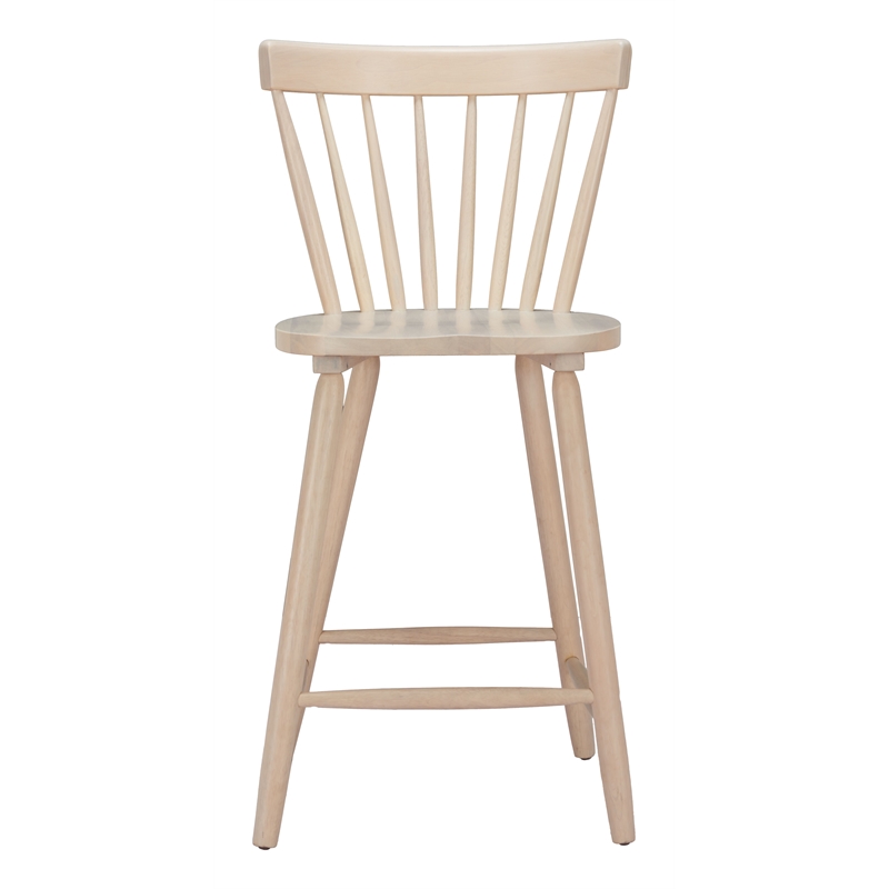 Pemberly Row Contemporary Solid Wood Counter Stool (Set of 2) Natural