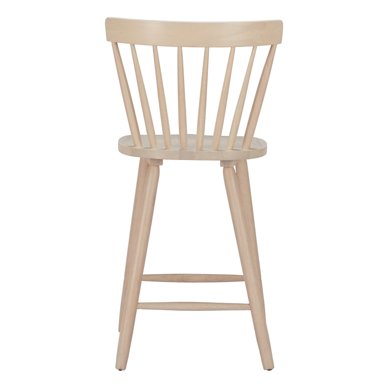 Pemberly Row Contemporary Solid Wood Counter Stool (Set of 2) Natural