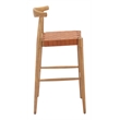 Pemberly Row Modern / Contemporary Solid Wood Barstool Tan Finish