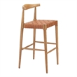 Pemberly Row Modern / Contemporary Solid Wood Barstool Tan Finish