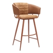 Pemberly Row Contemporary Engineered Wood Barstool (Set of 2) Brown