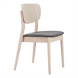 Pemberly Row Contemporary Dining Chair (Set of 2) Gray & Natural