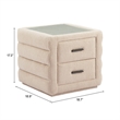 Pemberly Row Modern / Contemporary Engineered Wood Nightstand Beige