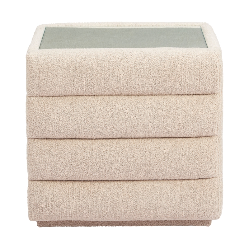 Pemberly Row Modern / Contemporary Engineered Wood Nightstand Beige