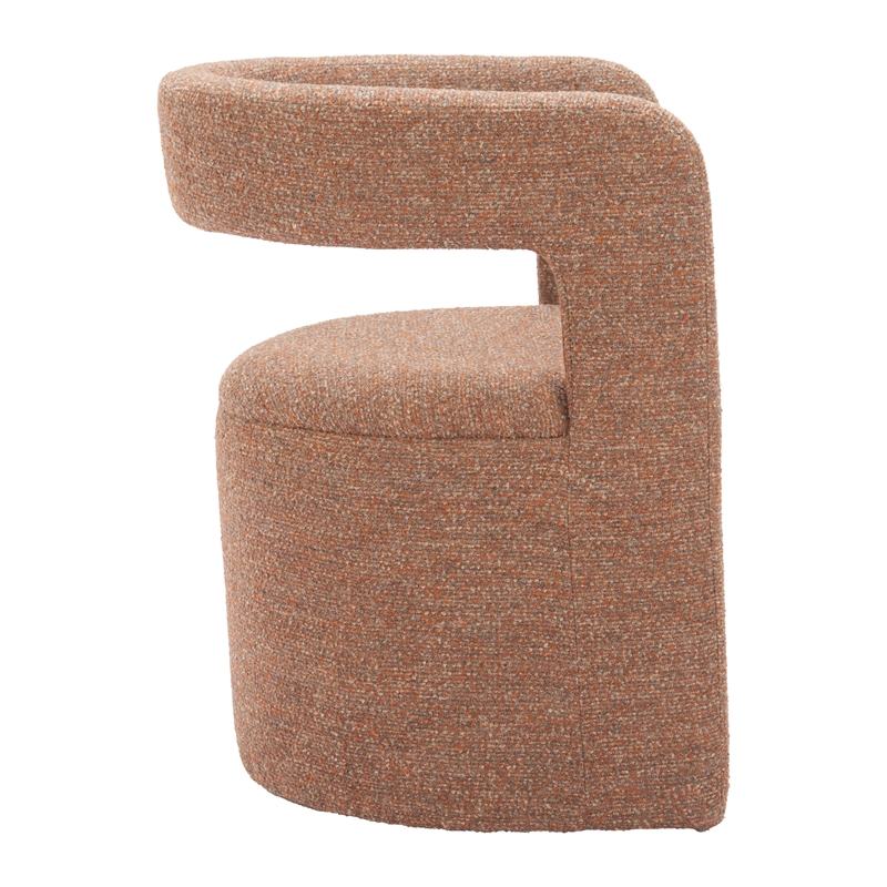 Pemberly Row Contemporary Accent Chair & Ottoman Tawny Brown