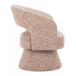 Pemberly Row Contemporary Engineered Wood Swivel Chair Frosty Brown