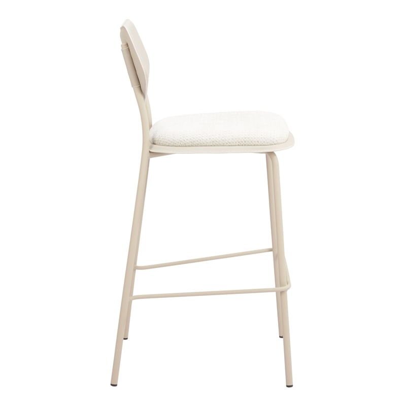 Pemberly Row Contemporary Engineered Wood Barstool (Set of 4) Light Gray