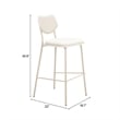 Pemberly Row Contemporary Engineered Wood Barstool (Set of 4) Light Gray