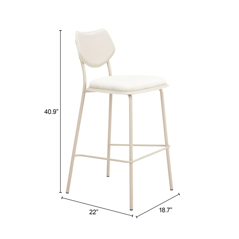 Pemberly Row Contemporary Engineered Wood Barstool (Set of 4) Light Gray