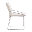 Pemberly Row Contemporary Engineered Wood Dining Chair (Set of 2) White