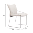 Pemberly Row Contemporary Engineered Wood Dining Chair (Set of 2) White
