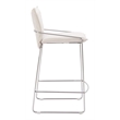 Pemberly Row Contemporary Engineered Wood Counter Stool White