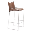 Pemberly Row Contemporary Engineered Wood Barstool Brown Indoor