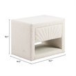 Pemberly Row Modern / Contemporary Engineered Wood Nightstand Ivory