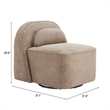 Pemberly Row Contemporary Engineered Wood Kakao Swivel Chair Olive Brown
