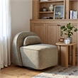 Pemberly Row Contemporary Engineered Wood Kakao Swivel Chair Olive Brown