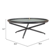 Pemberly Row Modern / Contemporary Wood Coffee Table Black Finish