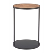 Pemberly Row Contemporary Metal Nodo Side Table Brown & Black