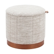 Pemberly Row Contemporary Engineered Wood Fije Storage Ottoman Gray