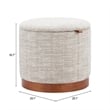 Pemberly Row Contemporary Engineered Wood Fije Storage Ottoman Gray