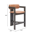 Pemberly Row Modern / Contemporary Wood Counter Stool Brown Finish