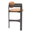 Pemberly Row Modern / Contemporary Wood Barstool Brown Finish