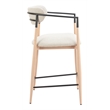 Pemberly Row Contemporary Counter Stool Oyster Gray & Natural