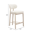 Pemberly Row Contemporary Counter Stool (Set of 2) Light Gray