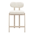 Pemberly Row Contemporary Counter Stool (Set of 2) Light Gray