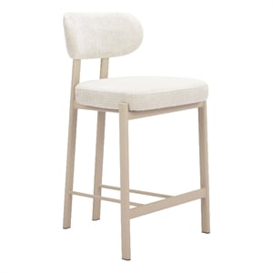 Pemberly Row Contemporary Counter Stool (Set of 2) Light Gray